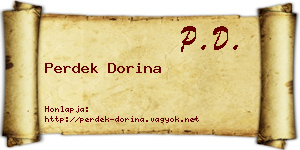 Perdek Dorina névjegykártya